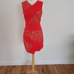 BCBGMAXAZRIA Women's Dalia Sleeveless Asymmetric Dress Size 0